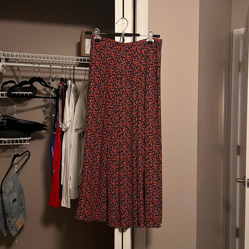 Zara floral maxi skirt